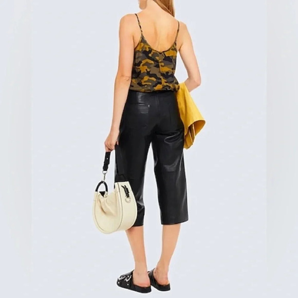 63 ATM Camo Silk Tank Blouse Size Small Color Green Brown Black - Picture 2 of 7